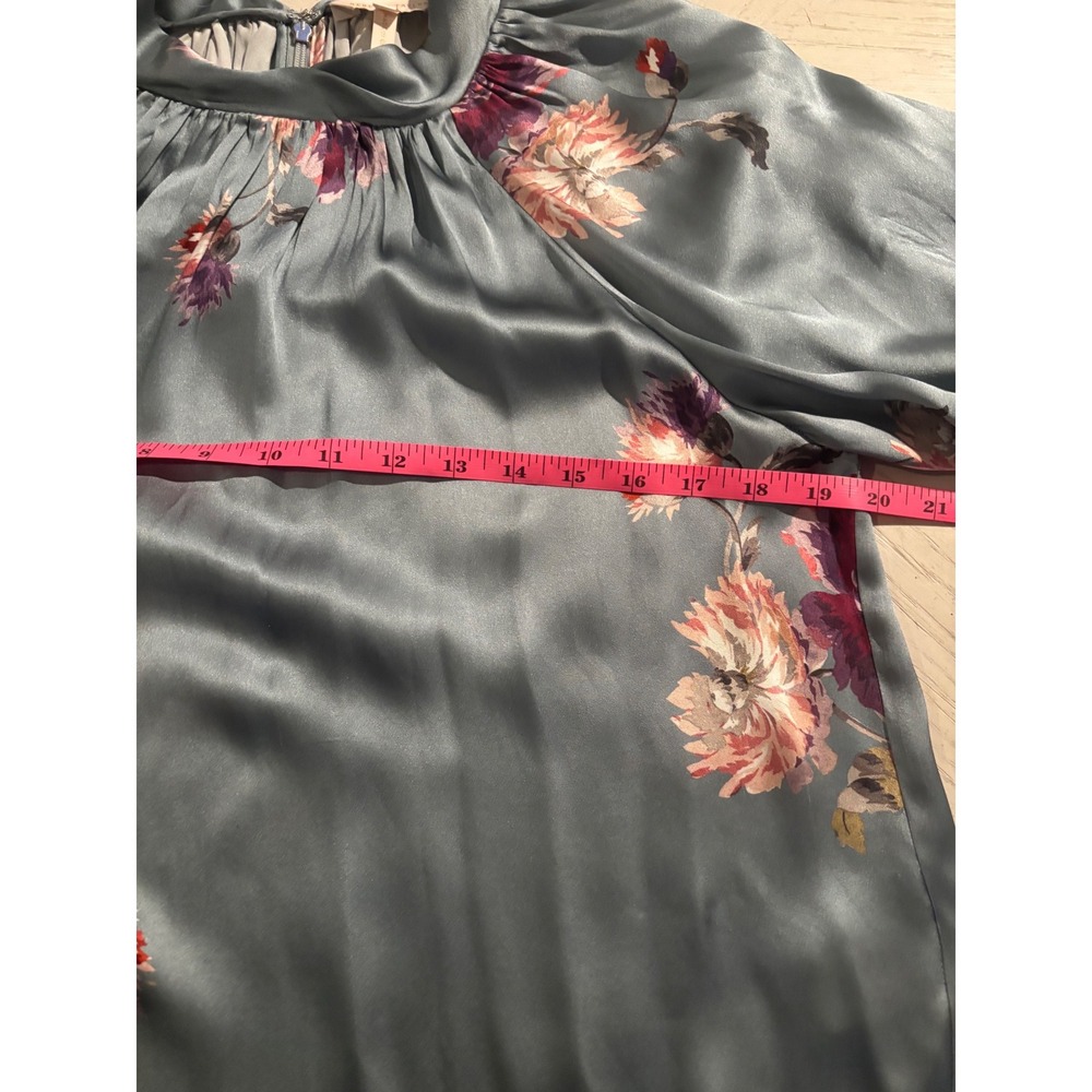 Rebecca Taylor Simone Fleur Silk Blouse in the "Duck Egg" size - Picture 7 of 11
